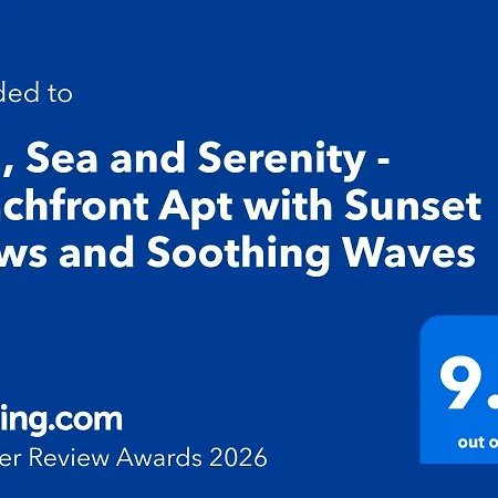 شقة Sun, Sea And Serenity - Beachfront With Sunset Views And Soothing Waves دراس